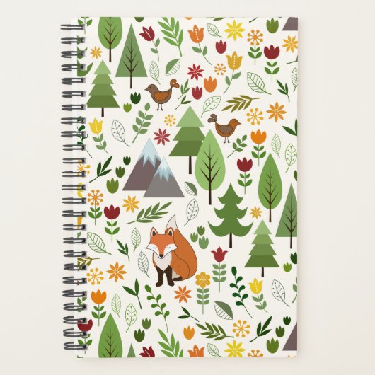 Scandinavische stijlillustraties op het Cream Patt Planner (Voorkant)