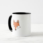 Scandinavische stijlvolle Cartoon Fox Face Mok (Voorkant links)