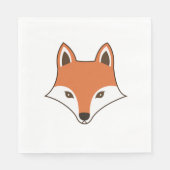 Scandinavische stijlvolle Cartoon Fox Face Servet (Voorkant)