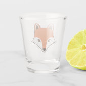 Scandinavische stijlvolle Cartoon Fox Face Shot Glas (Achterkant)