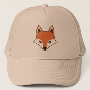 Scandinavische stijlvolle Cartoon Fox Face Trucker Pet