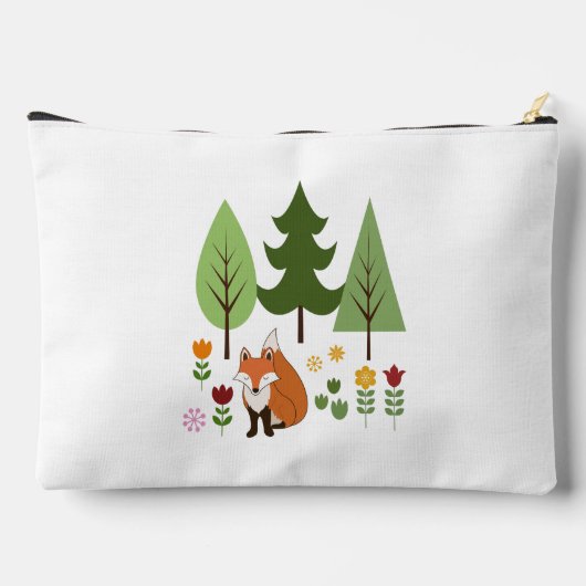 Scandinavische Stijlvos Bloemen en Tekst Etui (Achterkant)