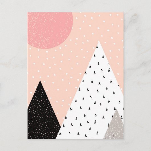 Scandinavische Style Mountain Peak Briefkaart (Voorkant)
