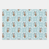 Scandinavische Style Woodland Fox en Bunnies Inpakpapier Vel (Voorkant 2)