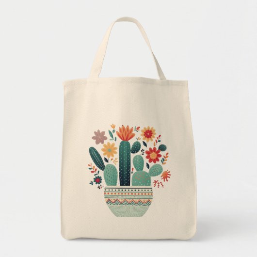 Scandinavische succulente Canvas tas (Voorkant)