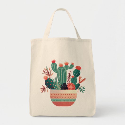 Scandinavische succulente Canvas tas (Voorkant)