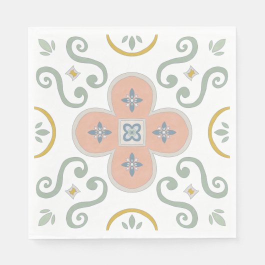 scandinavische terracotta servet (Voorkant)