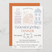 Scandinavische Thanksgiving - Uitnodiging binnenpa (Voorkant / Achterkant)