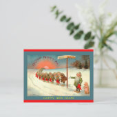 Scandinavische Tomte Happy Nieuwjaar Afbeelding Briefkaart (Staand voorkant)