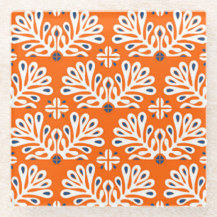 Scandinavische traditie: etnisch bloemmozaïek. glazen onderzetter