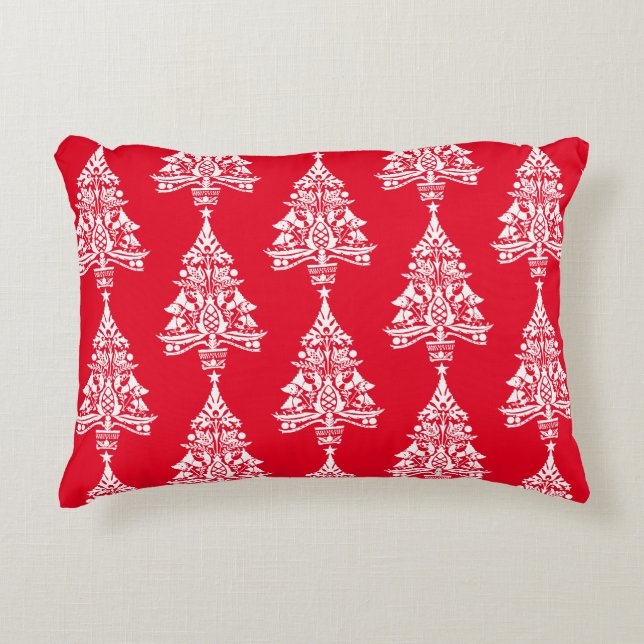 Scandinavische traditionele kerstdecoraties accent kussen (Voorkant)
