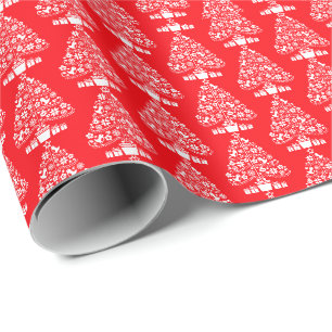 Scandinavische traditionele kerstdecoraties cadeaupapier