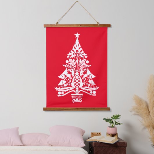Scandinavische traditionele kerstdecoraties hangend wandkleed (Slaapkamer)
