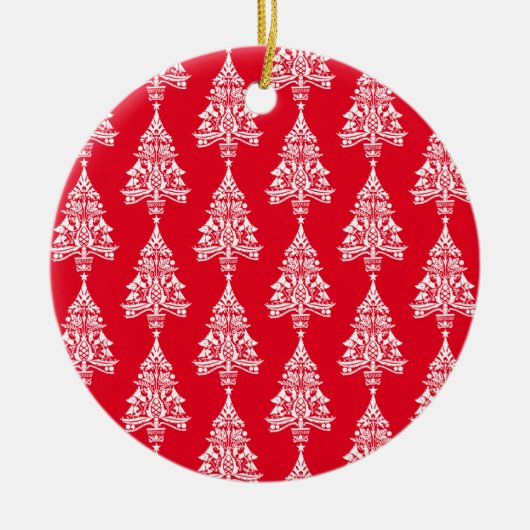 Scandinavische traditionele kerstdecoraties keramisch ornament (Voorkant)