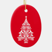 Scandinavische traditionele kerstdecoraties keramisch ornament (Achterkant)