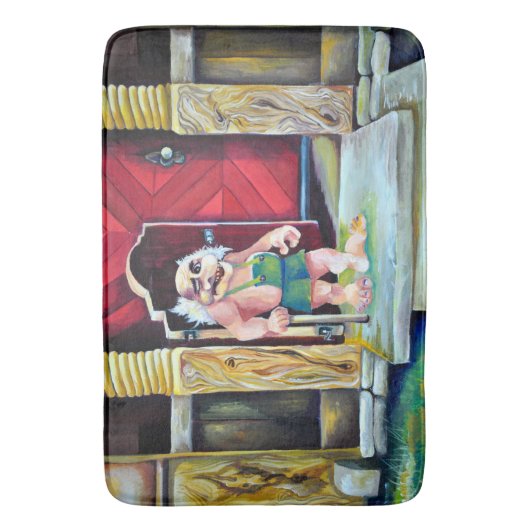 Scandinavische troll - Equinus Badmat (Voorkant Verticaal)