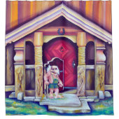 Scandinavische troll - Equinus Douchegordijn (Voorkant)