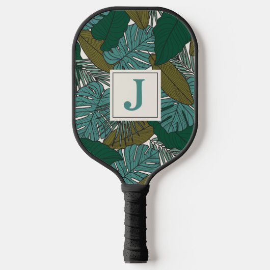 Scandinavische tropische gebieden verlaten aangepa pickleball paddle (Voorkant)