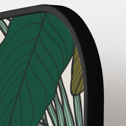 Scandinavische tropische gebieden verlaten aangepa pickleball paddle (Links Detail)