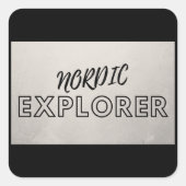 Scandinavische verkenner vierkante sticker (Voorkant)