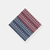 Scandinavische versiering op een blauwe, Bourgogne Servet (Hoek)