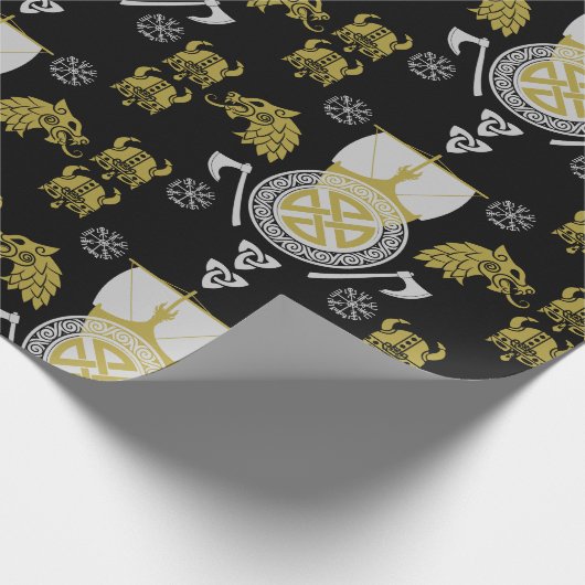 Scandinavische Viking Noormannen Home Decor Cadeaupapier (Hoek)