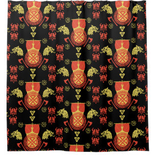 Scandinavische Viking Noormannen Home Decor Douchegordijn
