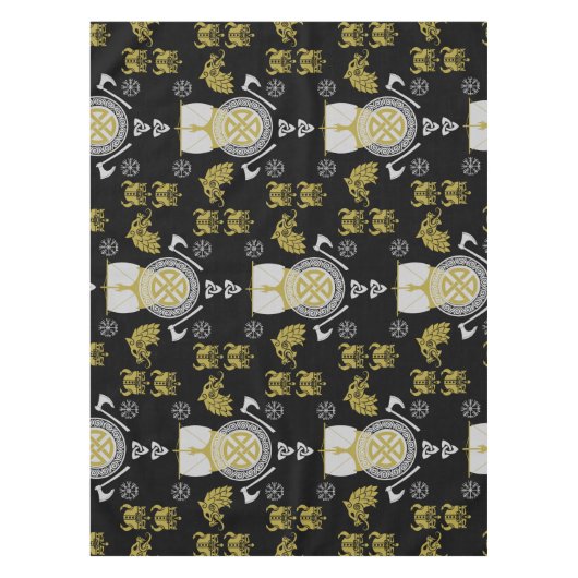 Scandinavische Viking Noormannen Home Decor Tafelkleed (Voorkant)