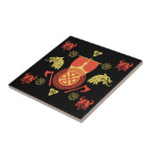 Scandinavische Viking Noormannen Home Decor Tegeltje (Zijkant)