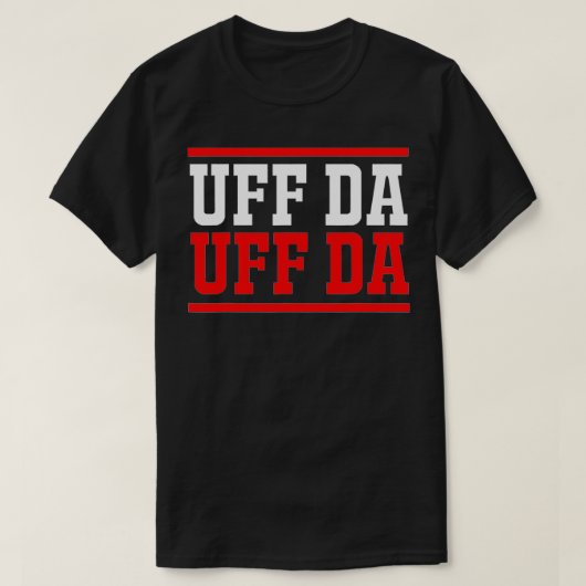 Scandinavische Viking Uff Da Noors T-shirt (Design voorkant)