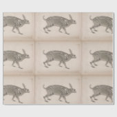 Scandinavische vintage skelet cadeaupapier (Vlak)