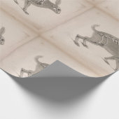 Scandinavische vintage skelet cadeaupapier (Hoek)