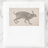 Scandinavische vintage skelet rechthoekige sticker (Tas)