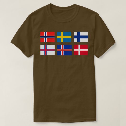 Scandinavische vlag t-shirt (Design voorkant)