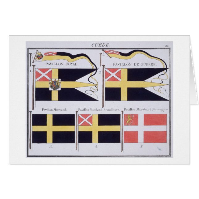 Scandinavische vlaggen, uit een Frans boek over vl (Voorkant Horizontaal)