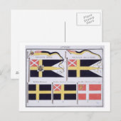 Scandinavische vlaggen, uit een Frans boek over vl Briefkaart (Voorkant / Achterkant)