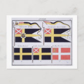 Scandinavische vlaggen, uit een Frans boek over vl Briefkaart (Voorkant)