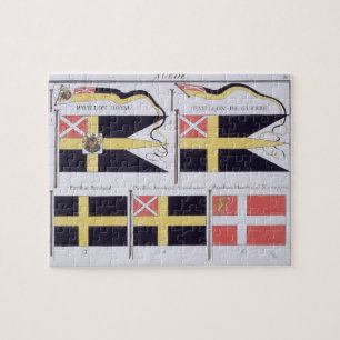 Scandinavische vlaggen, uit een Frans boek over vl Legpuzzel