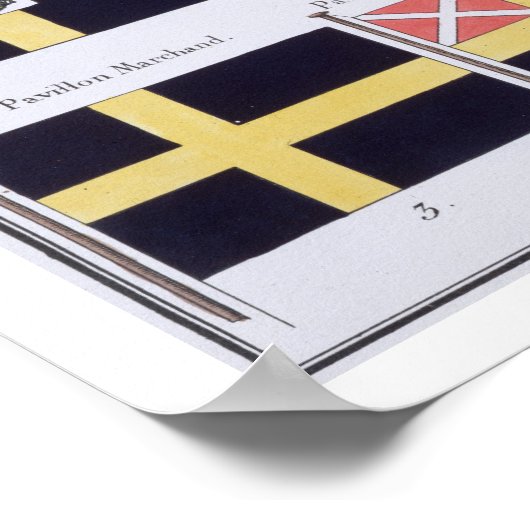 Scandinavische vlaggen, uit een Frans boek over vl Poster (Hoek)