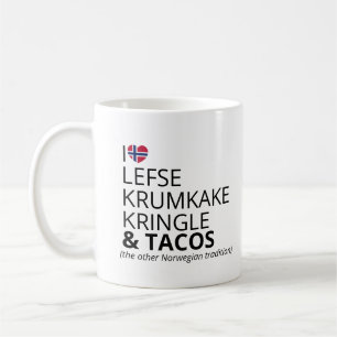 Scandinavische voedselhumor Lefse & Tacos Koffiemok