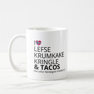 Scandinavische voedselhumor Lefse & Tacos Koffiemok