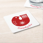 Scandinavische volkshaai kartonnen onderzetters (Schuin)