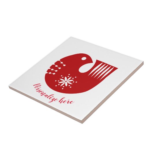 Scandinavische volkshaai      tegeltje (Zijkant)