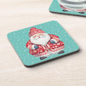 Scandinavische volkskerstman bier onderzetter (Linkerzijde)