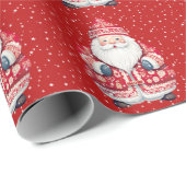 Scandinavische volkskerstman cadeaupapier (Rol Hoek)