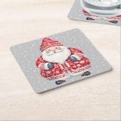 Scandinavische volkskerstman kartonnen onderzetters (Schuin)