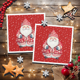 Scandinavische volkskerstman servet