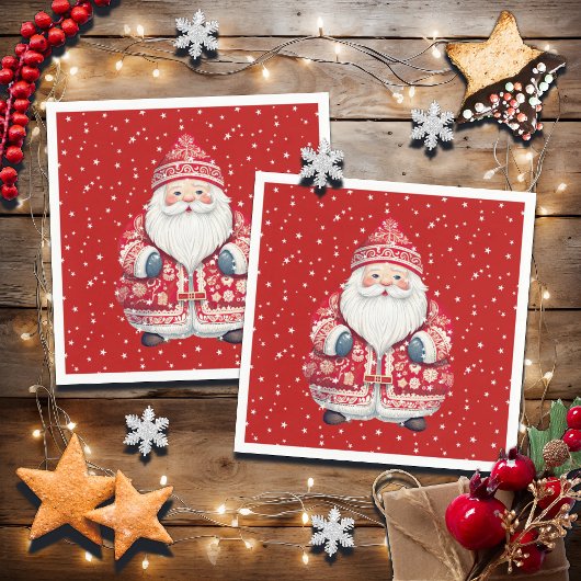 Scandinavische volkskerstman servet