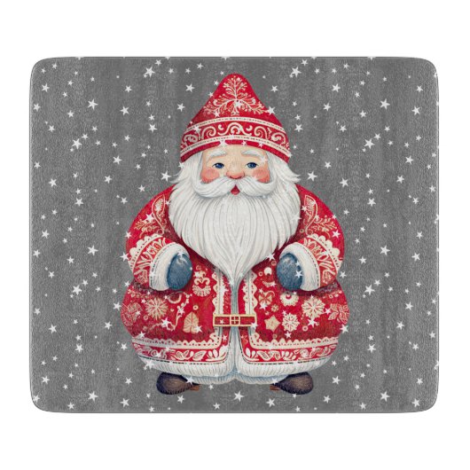 Scandinavische volkskerstman snijplank (Voorkant)