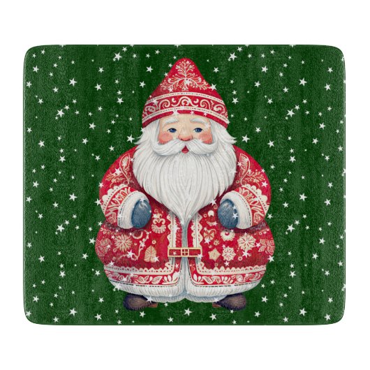 Scandinavische volkskerstman snijplank (Voorkant)